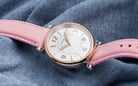 Fossil Carlie ES5160 Ladies Silver Dial Pink Leather Strap-3