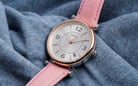 Fossil Carlie ES5160 Ladies Silver Dial Pink Leather Strap-7