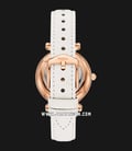 Fossil Carlie ES5187 Ladies Two-Hand White Mother Of Pearl Floral Dial White Leather Strap-2