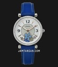 Fossil Carlie ES5188 Ladies White Mother Of Pearl Floral Dial Blue Leather Strap-0