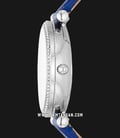 Fossil Carlie ES5188 Ladies White Mother Of Pearl Floral Dial Blue Leather Strap-1