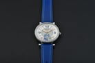 Fossil Carlie ES5188 Ladies White Mother Of Pearl Floral Dial Blue Leather Strap-5