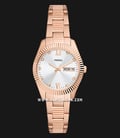 Fossil Scarlette ES5200 Ladies Silver Dial Rose Gold Stainless Steel Strap-0