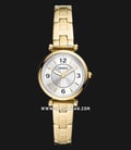 Fossil Carlie ES5203 Ladies Silver Dial Gold Stainless Steel Strap-0