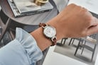Fossil Carlie ES5214 Ladies White Dial Brown Eco Leather Strap-7