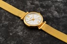 Fossil Carlie ES5251SET Ladies White Dial Gold-Tone Stainless Steel Mesh Strap + Jewelry Set-6