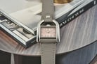 Fossil Harwell ES5265 Ladies Pink Dial Grey Leather Strap-4