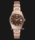 Fossil Scarlette ES5324 Ladies Brown Dial Rose Gold Stainless Steel Strap-0
