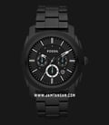 Fossil Machine FS4552 Chronograph Black Dial Black Stainless Steel Strap-0