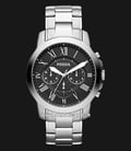 Fossil Grant FS4736 Chronograph Black Dial Stainless Steel Strap-0