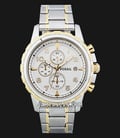 Fossil Dean FS4795 Chronograph Silver Dial Dual Tone Stainless Steel Strap-0