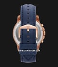 Fossil Grant FS4835 Chronograph Blue Dial Navy Leather Strap-3
