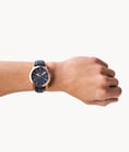 Fossil Grant FS4835 Chronograph Blue Dial Navy Leather Strap-6