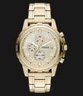 Fossil Dean FS4867 Men Chronograph Champagne Dial Gold-tone Stainless Steel Strap-0
