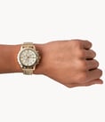 Fossil Dean FS4867 Men Chronograph Champagne Dial Gold-tone Stainless Steel Strap-3