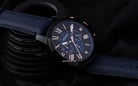 Fossil Grant FS5061 Chronograph Blue Dial Navy Leather Strap-5