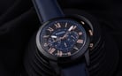 Fossil Grant FS5061 Chronograph Blue Dial Navy Leather Strap-6