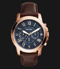 Fossil FS5068 Grant Chronograph Brown Leather Strap-0