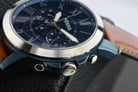 Fossil Grant FS5151 Chronograph Blue Dial Brown Leather Strap-13