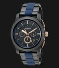 Fossil FS5164 Machine Two Tone Black Dial Stainless Steel-0