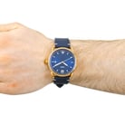 Fossil The Commuter FS5274 Blue Dial Blue Leather Strap-3