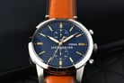Fossil Townsman FS5279 Chronograph Blue Dial Brown Leather Strap-5
