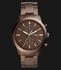 Fossil FS5347 Townsman Chronograph Men Brown Dial Brown Stainless Steel Strap-0