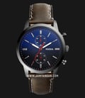 Fossil FS5378 Townsman Chronograph Brown Leather Strap-0
