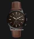 Fossil Townsman FS5437 Chronograph Dark Brown Dial Brown Leather Strap-0