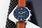 Fossil Neutra FS5453 Chronograph Blue Dial Brown Leather Strap-4