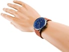 Fossil FS5486 Chase Timer Chronograph Men Blue Dial Brown Leather Strap-3