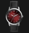 Fossil FS5493 The Minimalist Men Red Dial Black Leather Strap-0