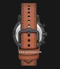 Fossil FS5501 Goodwin Chronograph Men Black Dial Brown Leather Strap-2