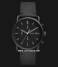 Fossil FS5504 The Commuter Chronograph Mens Black Dial Black Leather Strap-0