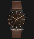 Fossil FS5552 Barstow Men Brown Dial Brown Leather Strap-0
