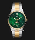Fossil Minimalist FS5572 Green Mother of Pearl Dial Dual Tone Stainless Steel Strap-0