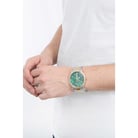 Fossil Minimalist FS5572 Green Mother of Pearl Dial Dual Tone Stainless Steel Strap-4