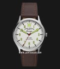 Fossil FS5610 Forrester White Dial Dark Brown Leather Strap-0