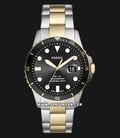 Fossil FS5653 FB-01 Men Black Dial Two Tone Stainless Steel Strap-0