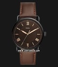 Fossil Copeland FS5666 Men Brown Dial Brown Leather Strap-0