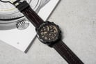 Fossil Bronson FS5713 Chronograph Men Black Dial Brown Croco Leather and Rubber Strap-3