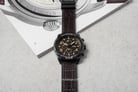 Fossil Bronson FS5713 Chronograph Men Black Dial Brown Croco Leather and Rubber Strap-4