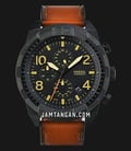 Fossil Bronson FS5714 Chronograph Black Dial Brown Leather Strap-0