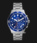 Fossil FB-03 FS5724 Chronograph Men Blue Dial Stainless Steel Strap-0