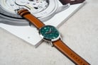 Fossil Neutra FS5735 Chronograph Men Green Dial Brown Leather Strap-3