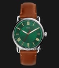 Fossil Copeland FS5737 Men Green Dial Brown Leather Strap-0