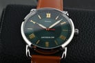 Fossil Copeland FS5737 Men Green Dial Brown Leather Strap-5