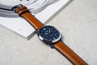 Fossil Neutra FS5791 Chronograph Men Blue Dial Brown Leather Strap-3
