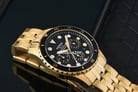 Fossil FB-01 FS5836 Chronograph Men Black Dial Gold Stainless Steel Strap-4