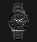 Fossil Minimalist FS5848 Chronograph Black Dial Black Stainless Steel Strap-0